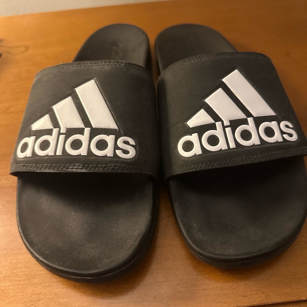 Adidas Classic Black and White Slides